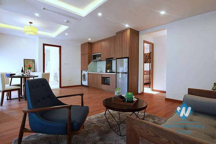 Bright and Morden 3 bedrooms apartment for rent close to Quang An street, Tay Ho district.