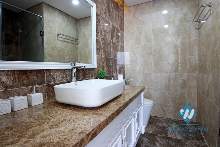 A royal apartment with morden 3 bedrooms for rent in D' Le Roi Soleil, Tay Ho area.