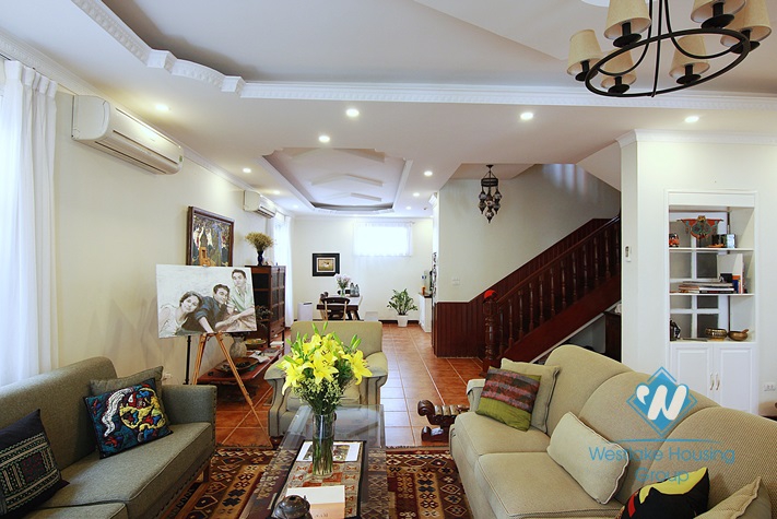 Upgraded house in good quality and 5 bedrooms for rent in Westlake Tay ho, Hanoi, Vietnam
