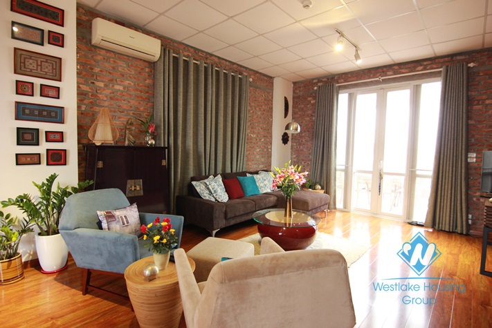 Big balcony apartment with one bedroom for rent in Tay Ho area