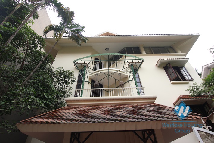 Spacious and furnished house  for rent in Tay Ho, Ha Noi.