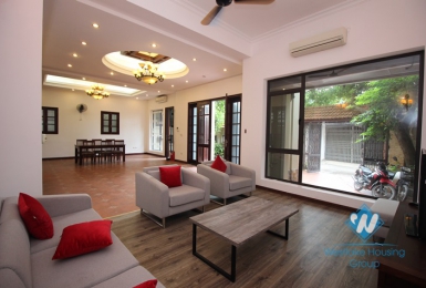Furnished house front patio for rent in Dang Thai Mai alley, Tay Ho, Hanoi