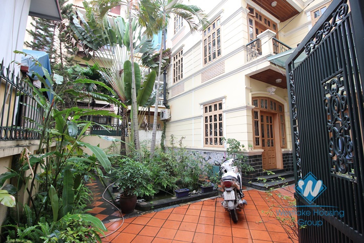 Two bedrooms house with nice yard for rent in Tay Ho area, Ha Noi