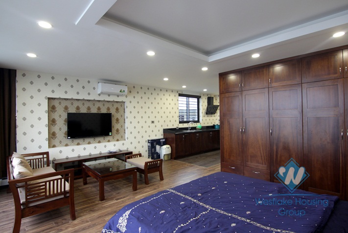 Apartment for rent in Tay Ho with balcony and amazing lake view.