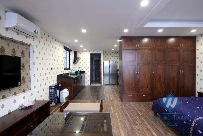 Apartment for rent in Tay Ho with balcony and amazing lake view.
