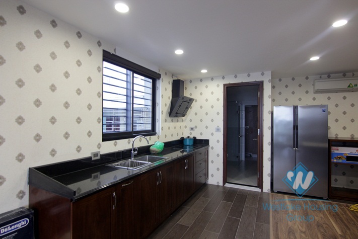 Apartment for rent in Tay Ho with balcony and amazing lake view.