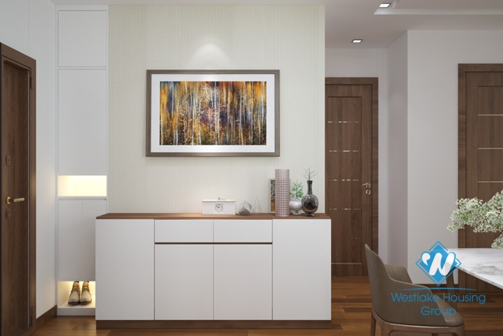 Modern style apartment for rent in Vinhome Metropolis, Ba Dinh District 