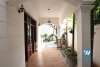 White house with courtyard for rent in Tay Ho district  