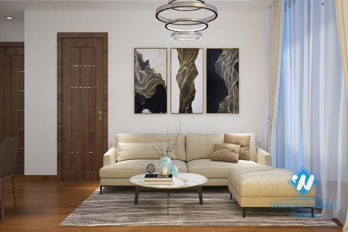 Modern style apartment for rent in Vinhome Metropolis, Ba Dinh District 
