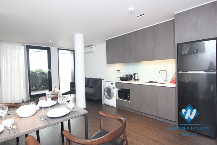 Modern apartment on the ground floor for rent in Quang Khanh st, Tay Ho District 