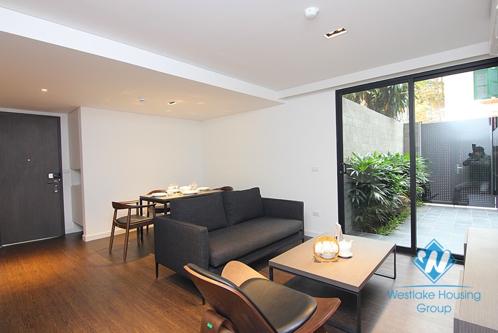 Luxury one bedroom apartment with nice courtyard for rent in Dang Thai Mai area, Tay Ho District  