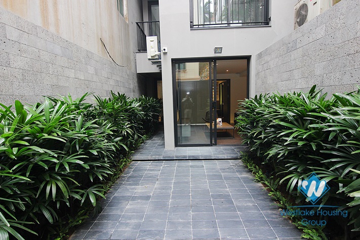 Luxury one bedroom apartment with nice courtyard for rent in Dang Thai Mai area, Tay Ho District  