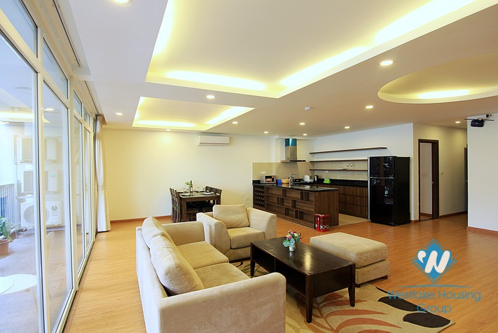Big size apartment with balcony for rent in Tu Hoa st, Tay Ho District 