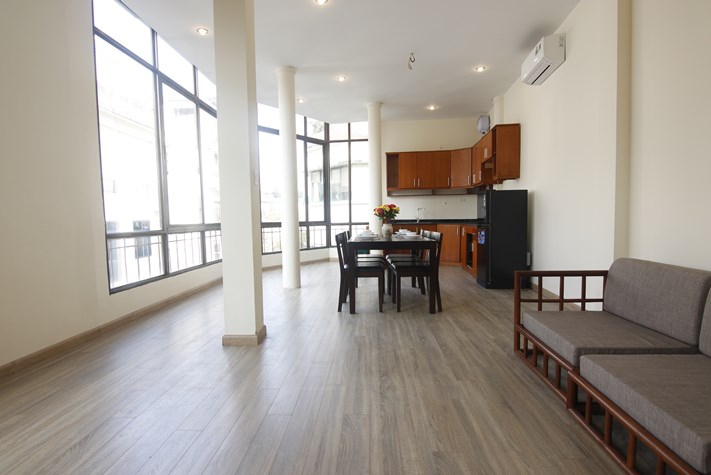 Duplex serviced apartment for rent in Truc Bach area, Ba Dinh, Hanoi.