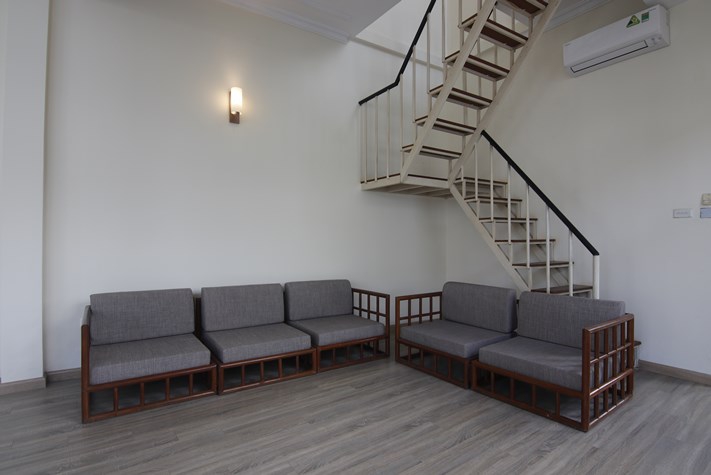 Duplex serviced apartment for rent in Truc Bach area, Ba Dinh, Hanoi.