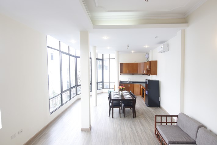 Duplex serviced apartment for rent in Truc Bach area, Ba Dinh, Hanoi.