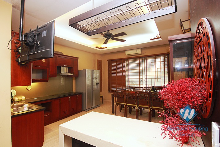 Two bedrooms house for rent in Lac Long Quan st, Tay Ho district.