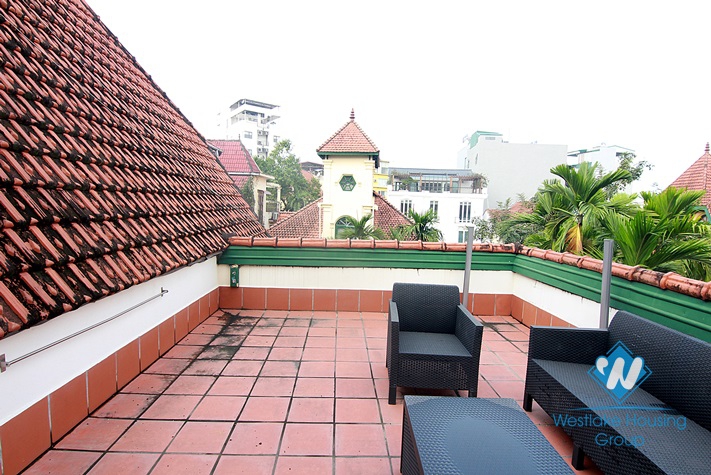 Beautiful house with big swimming pool for rent in Tay Ho District, Ha Noi