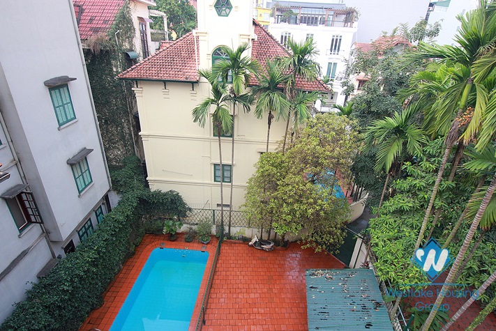 Beautiful house with big swimming pool for rent in Tay Ho District, Ha Noi