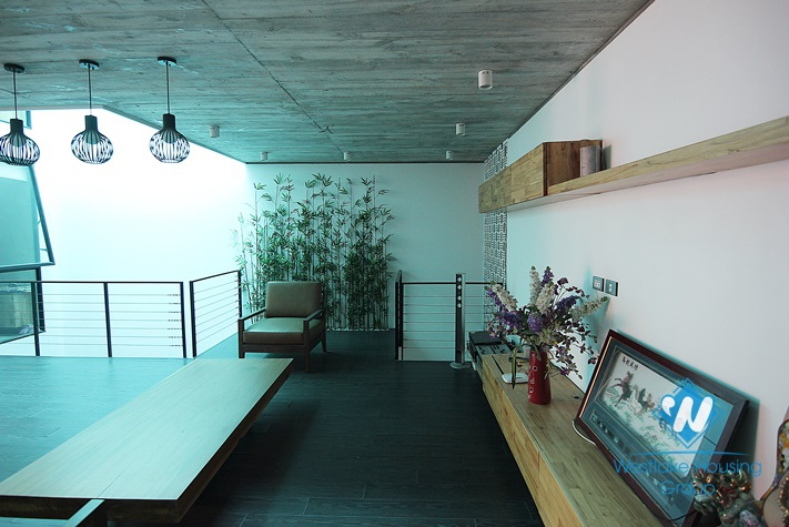A modern house to rent in Tay Ho with charming and unique design