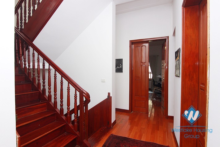 Beautiful house with big swimming pool for rent in Tay Ho District, Ha Noi