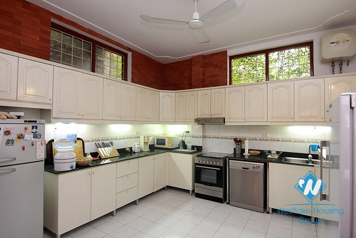 Beautiful house with big swimming pool for rent in Tay Ho District, Ha Noi
