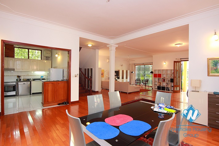 Beautiful house with big swimming pool for rent in Tay Ho District, Ha Noi