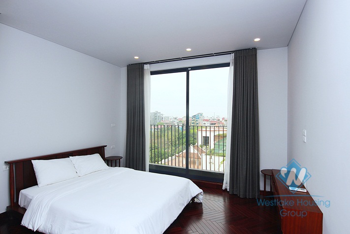 Stunning penthouse apartment for rent in Tay Ho with beautiful lake view balcony