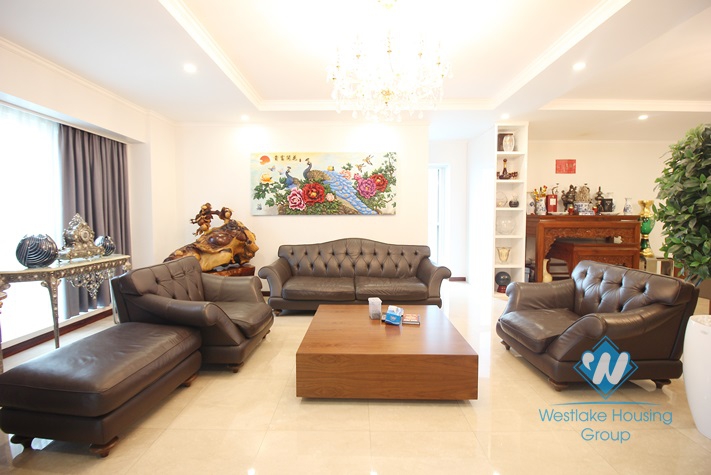 Spacious 4 bedrooms apartment for rent in L-building, Ciputra, Hanoi
