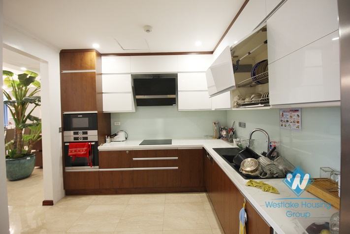 Spacious 4 bedrooms apartment for rent in L-building, Ciputra, Hanoi