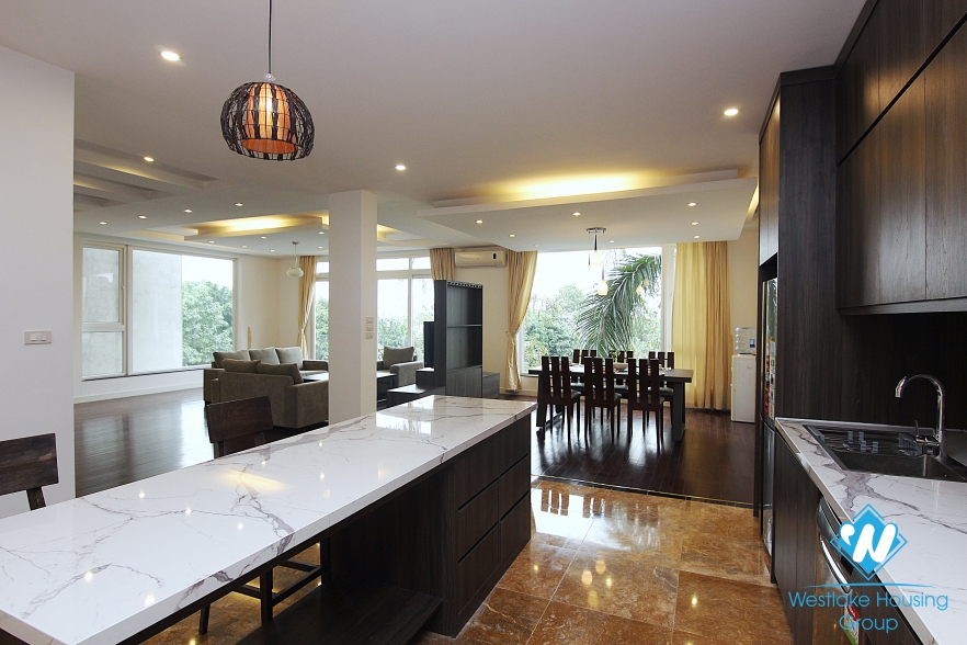 Spacious 4 bedrooms rental apartment on Dang Thai Mai street, Tay Ho, Hano