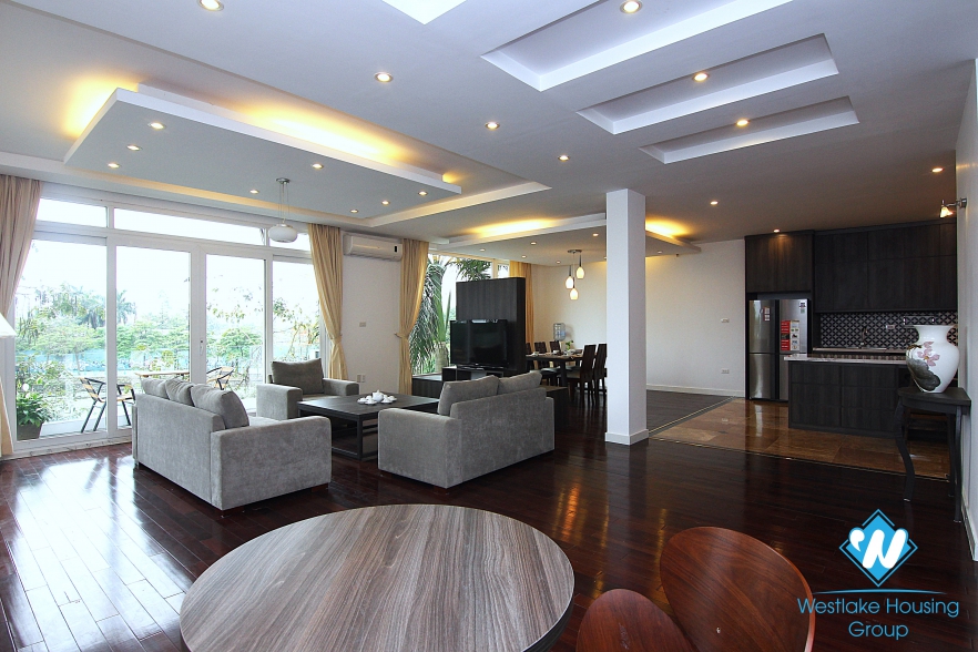 Spacious 4 bedrooms rental apartment on Dang Thai Mai street, Tay Ho, Hano