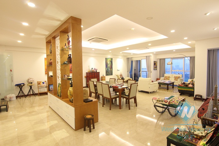 Highfloor well planned 4 bedrooms apartment for rent in Ciputra, Hanoi, Vietnam
