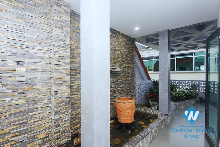 Nice design house for rent near Nhat Tan Bridge, Tay Ho District 