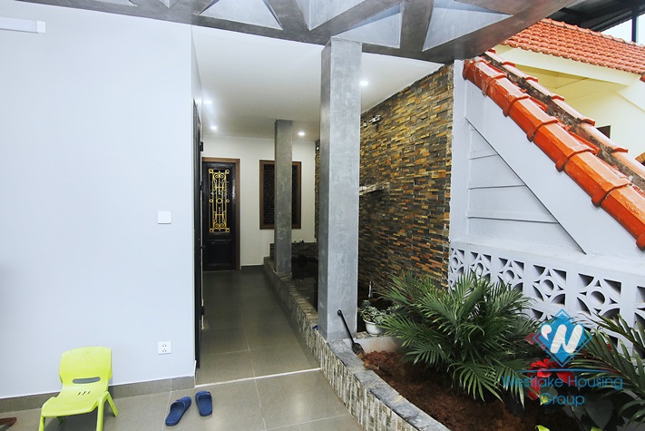 Nice design house for rent near Nhat Tan Bridge, Tay Ho District 