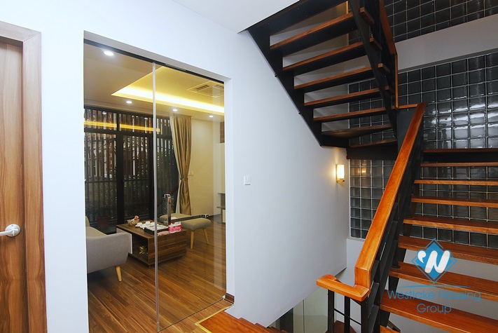 Nice design house for rent near Nhat Tan Bridge, Tay Ho District 
