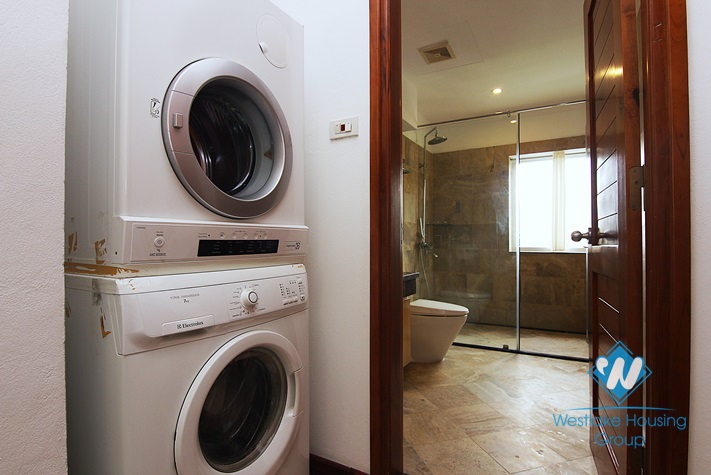 Big terace and lake view apartment with 3 bedrooms for rent in Tay Ho area.