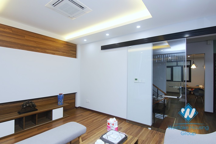 Nice design house for rent near Nhat Tan Bridge, Tay Ho District 