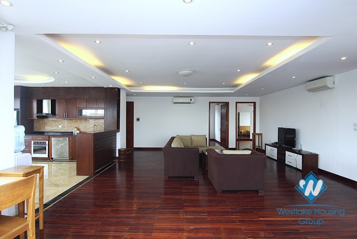 Big terace and lake view apartment with 3 bedrooms for rent in Tay Ho area.