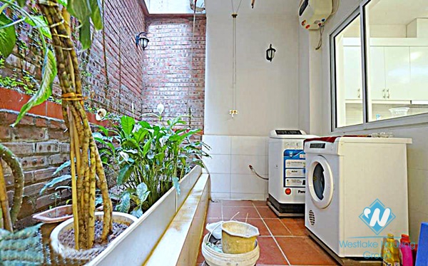 Bright and airy 3 bedrooms house with small courtyard for rent in Tay Ho, Hanoi 