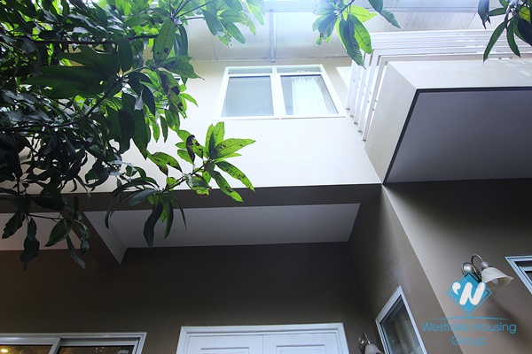 Bright and airy 3 bedrooms house with small courtyard for rent in Tay Ho, Hanoi 