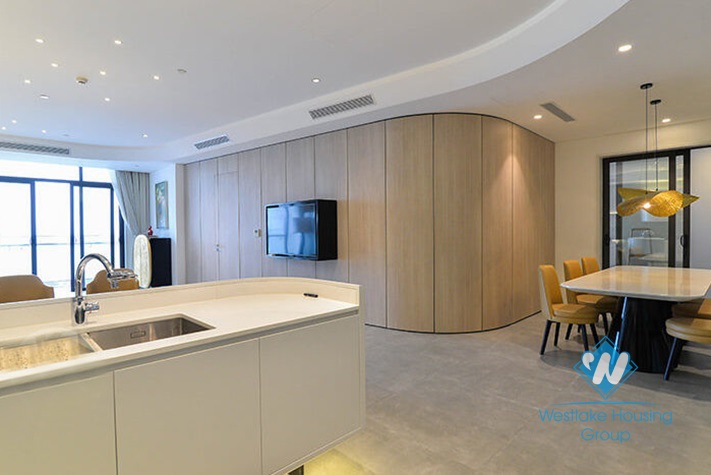 A charming 2 bedrooms apartment for rent in Sun Grand, Thuy Khue, Ba Dinh.