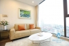 Bright one bedroom apartment with lakeview for rent in Sun Grand building, Thuy Khue, Ba Dinh.