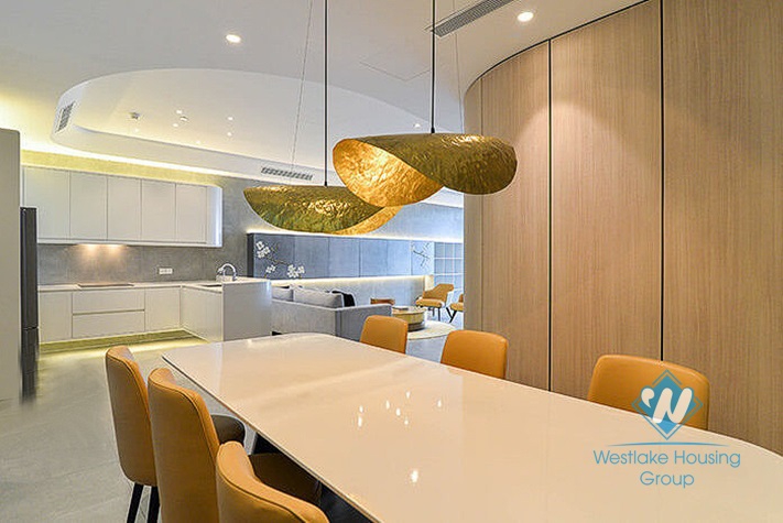 A charming 2 bedrooms apartment for rent in Sun Grand, Thuy Khue, Ba Dinh.