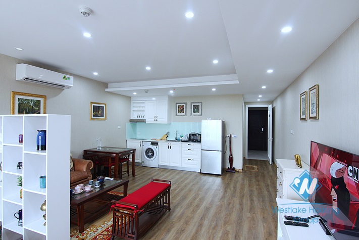 Bright studio with balcony for rent in D' Le Roi Soleil building, Xuan Dieu, Tay Ho