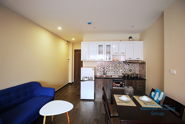 Bright studio with balcony for rent in Nhat Chieu st, Tay Ho.
