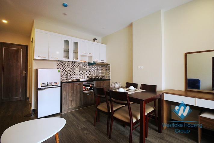 Bright studio with balcony for rent in Nhat Chieu st, Tay Ho.