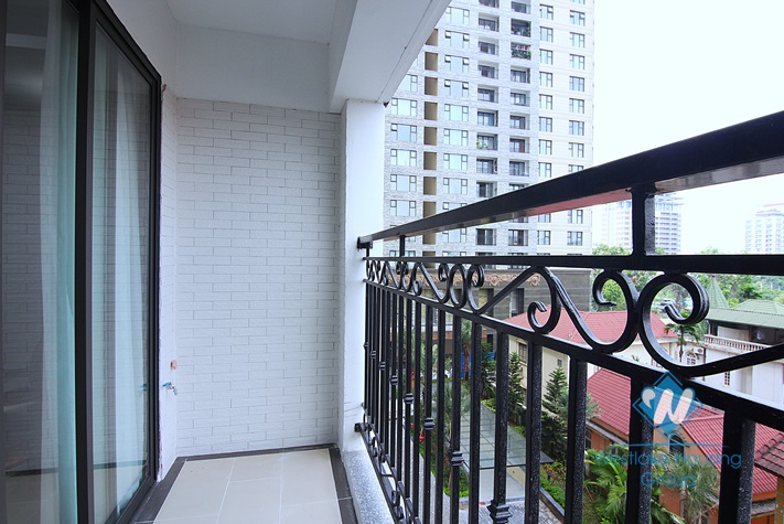 Bright studio with balcony for rent in D' Le Roi Soleil building, Xuan Dieu, Tay Ho