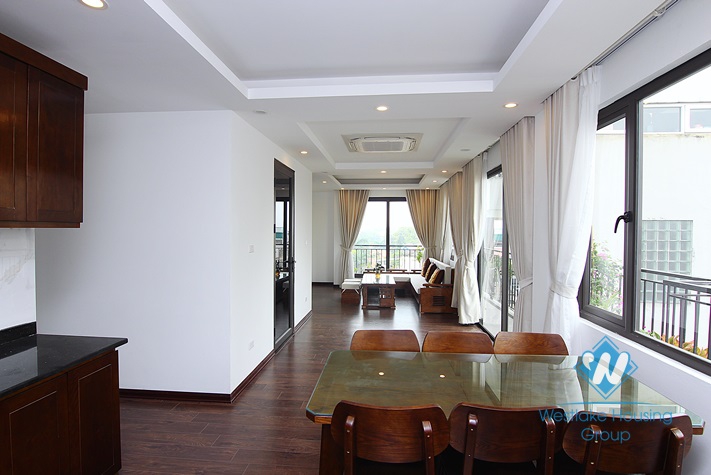 Bright and new 2 bedrooms aparment with nice balcony for rent in Xuan Dieu, Tay Ho