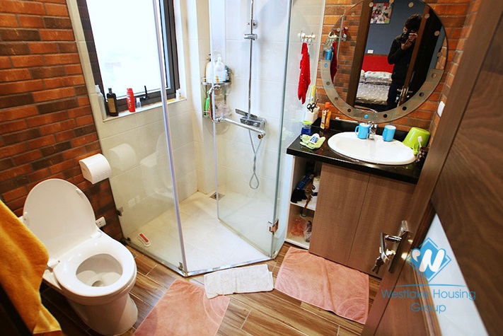 Three bedrooms apartment with huge balcony for rent in Hoang Quoc Viet, Cau Giay area.